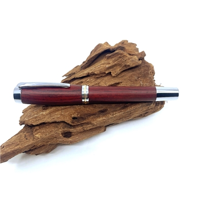 Dřevěné kuličkové pero Elegance - Cocobolo Silver