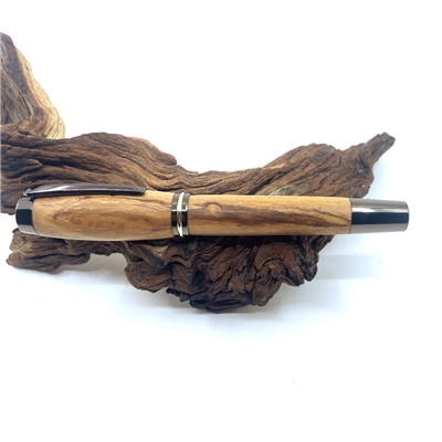 Drevené guľôčkové pero Elegance - Oliva titanium